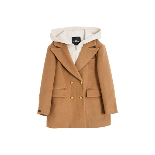 SUNTOMORROW 2025 Осень Зимний Однотонный MID Длина Нейлон Куртка Зимний Весенний Осенний Подростки