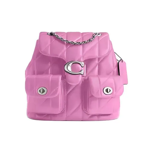 COACH Tabby Напп Кожа Рюкзак Маленький Женский Фуксия