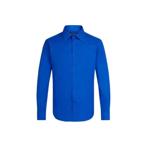 LOUIS VUITTON Новые ежеквартальные продукты LV Синий Мужской Рубашки