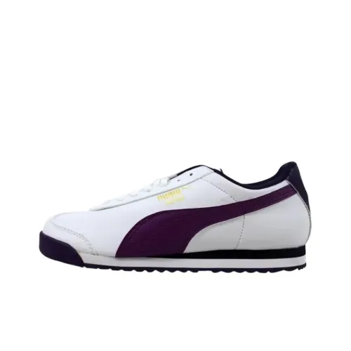 PUMA Roma Basic Low Top Детские Тренировочные Кроссовки Белый Черный Фиолетовый Подростки