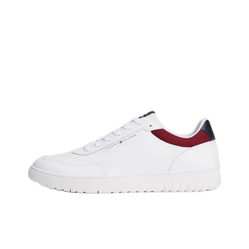 Tommy Hilfiger TRAINERS Низкий Топ Скейтборд Кроссовки Мужские Белые