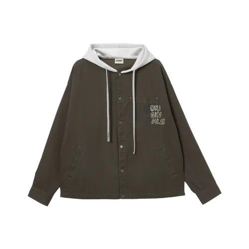 JACK JONES E06 Черный Оливковый Мужская Рубашка