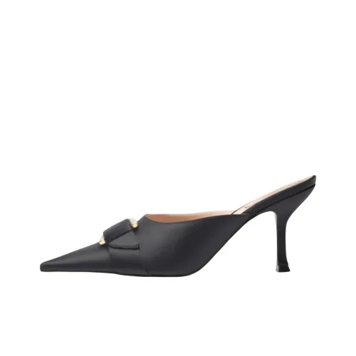 RENE CAOVILLA Домашние тапочки 8 см Женские Черный