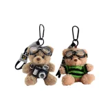 Блестящий Фотография Медведь + Черный Зеленый Свитер Медведь - Коричневый - Черный Шнур