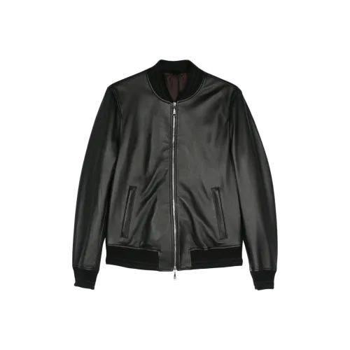Tagliatore Кожа Куртка Мужская Черная
