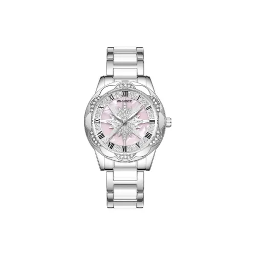 MXXSEE Коробка Greeting Card Writing Service Кварцевый механизм Керамика Ремешок Часы Женские часы Белый циферблат