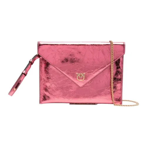 PINKO Металлизированная кожа через плечо Сумка Маленькая Женская Розовая