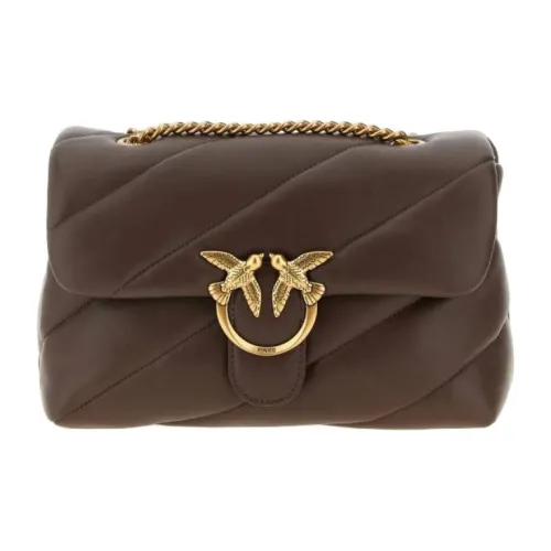 PINKO Puff Sheepskin Сумка через плечо Женская Коричневая