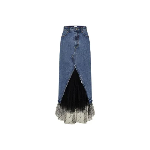 RED VALENTINO Джинсовые короткие юбки Женские