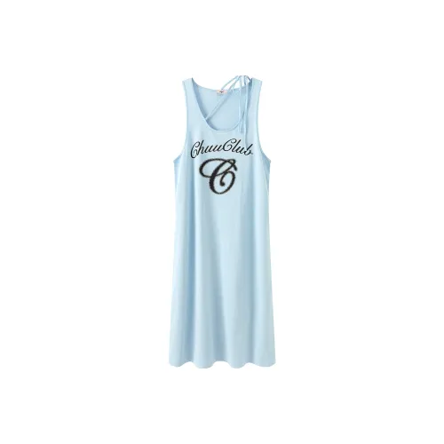 CHUU Детский синий женский платье без рукавов