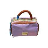 New Arrival Улучшенный * Трехслойный * Экстра-большая емкость [Пэчворк Цветовой блок Фиолетовый]