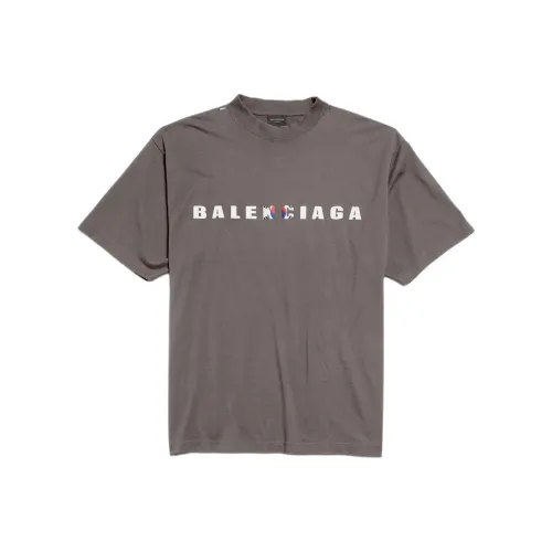 Balenciaga T-рубашка стандартного кроя мужская серая