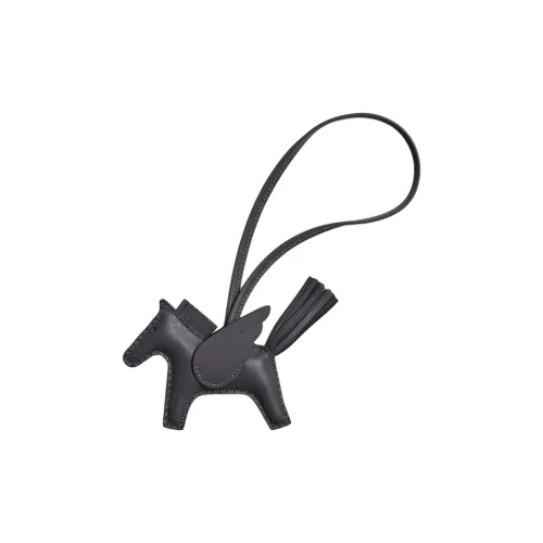 HERMES Rodeo Pegase Milo (фиолетовый) Lambskin с Swift Calfskin Bag Charm Сумка Merch Маленький Unisex Slate Gray