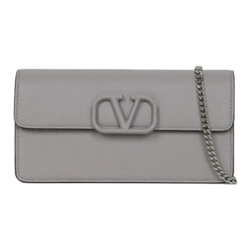 Valentino Vlogo Коровья кожа Сумка через плечо Женская Серого цвета