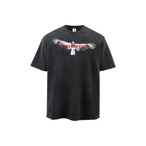 FOR FEAR THAT Промытый черный Унисекс T-рубашки