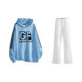 Комплект одежды (Far Sky Худи + Белые Джинсы)