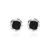 Серьги с зажимом "Черный Ромб" Mobius, магнитные (1 пара)