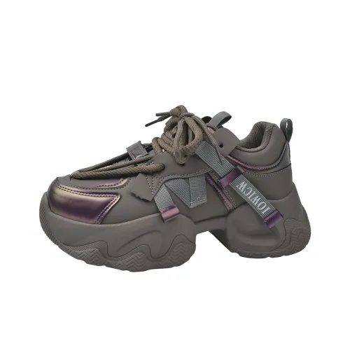 Dawei's House Устойчивые к истиранию Низкие Топ Кроссовки с Толстой Подошвой Женские