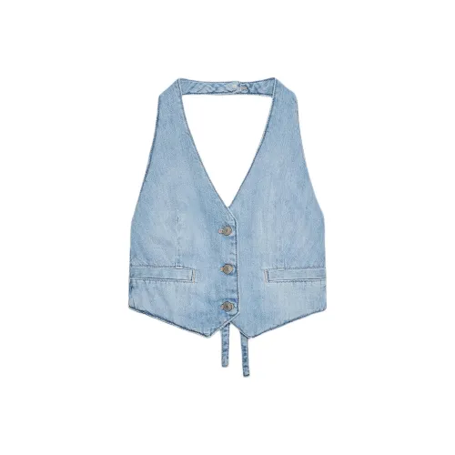 ZARA Trf Светло-Синие Женские Майки