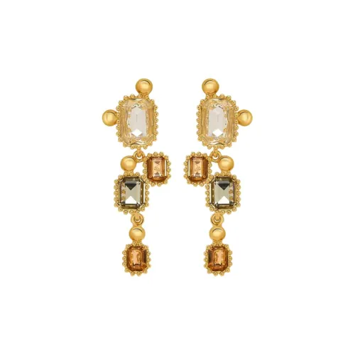 Серьги Oscar De La Renta с золотым покрытием металл женские золото