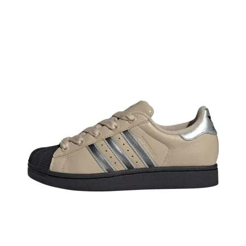 Adidas Originals Superstar 2 Скейтборд Кроссовки Женские Хаки Коричневый