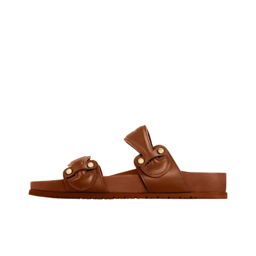 LOUIS VUITTON Bom Dia Слипоны Женские Коричневый