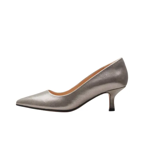 Clarks Violet55 Rae Узкий каблук Высокие каблуки Женские Серебристый