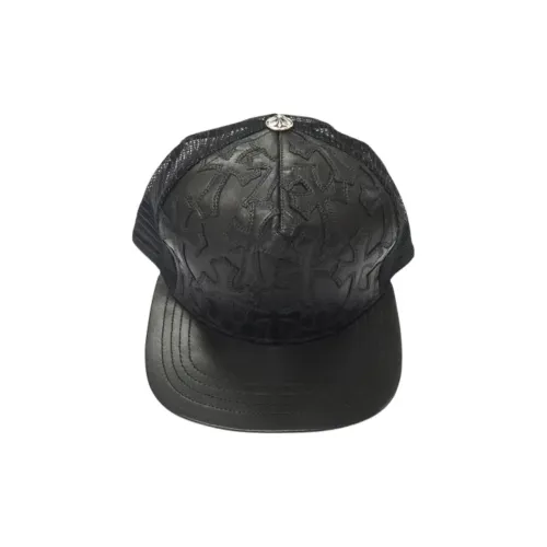 Chrome Hearts Кожа Кепки Унисекс Черный
