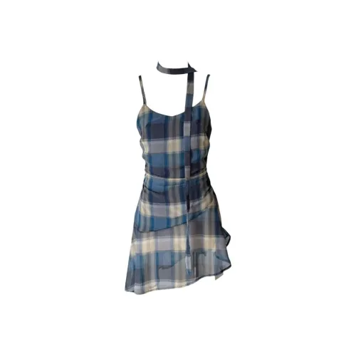 GRAYISMOON Синий Женские Слип-платья