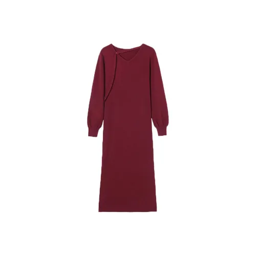 RED DRAGONFLY Длинное платье с длинными рукавами женское