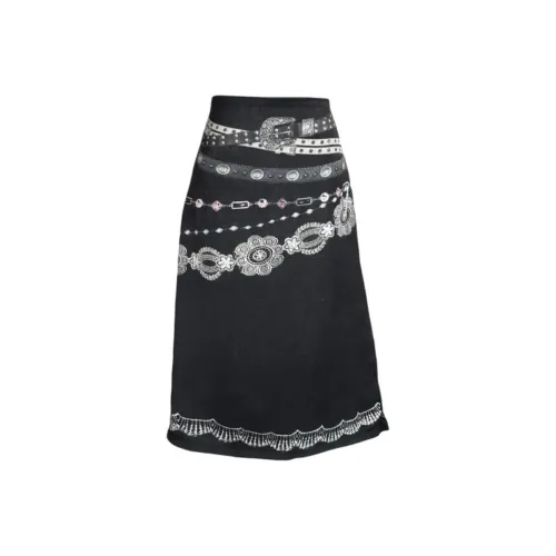 PZGE Узорная с принтом Юбка Женская Повседневная Длинная Юбка