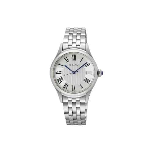 SEIKO Кварцевый механизм нержавеющая сталь ремешок 29,6 мм женские часы белый циферблат