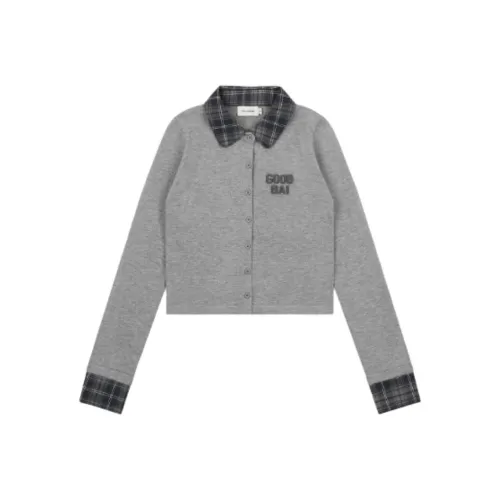 GOOD BAI FW25 Фотиния Серый Клетка Женский Трикотаж