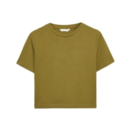 ZARA Оливково-зеленые Женские T-рубашки