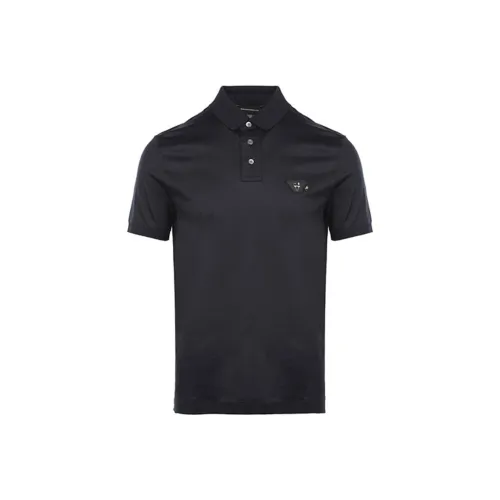 EMPORIO ARMANI Темно-синяя мужская поло рубашка