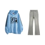 Комплект одежды (Far Sky худи + дымчато-серые джинсы)