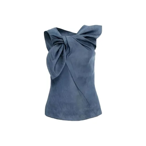 Leather Cat Синие Женские Майки