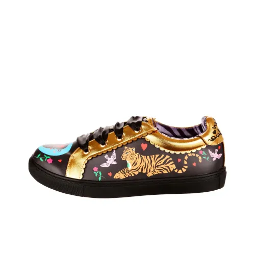 IRREGULAR CHOICE Скейтборд Кроссовки Низкие Черный Золото Унисекс