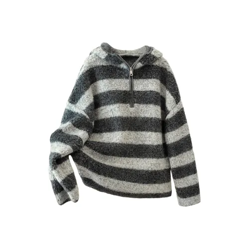 Cypress House Темно-серый с полосами женские свитеры