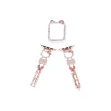 Розовое золото браслет + розовое золото чехол ромб