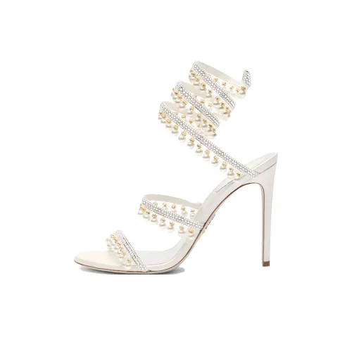 RENE CAOVILLA Chandelier One Ремешок Сандалии 10,5 см Женские Белые