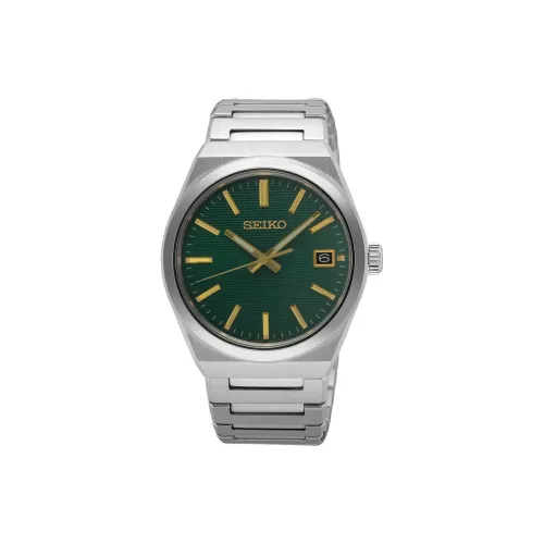 SEIKO Кварцевый механизм нержавеющая сталь ремешок часы 38,9 мм мужской зеленый циферблат