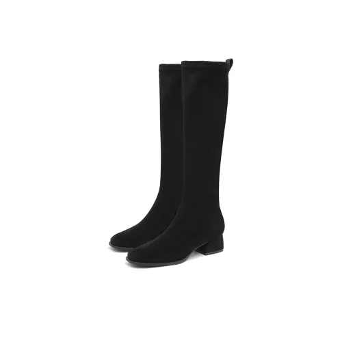 FOXER Женские высокие сапоги на колено черные