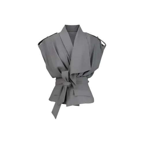 Leather Cat Серый Женские Рубашки