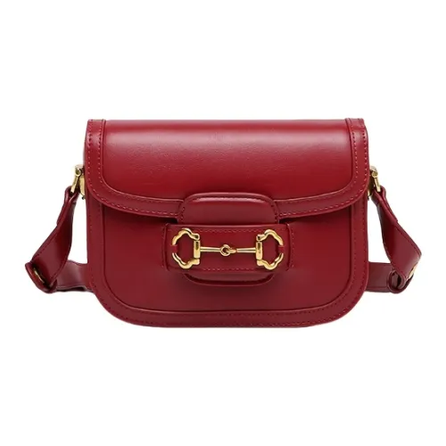 PESASRIE Сумка через плечо из микрофибры синтетическая кожа женская бордового цвета