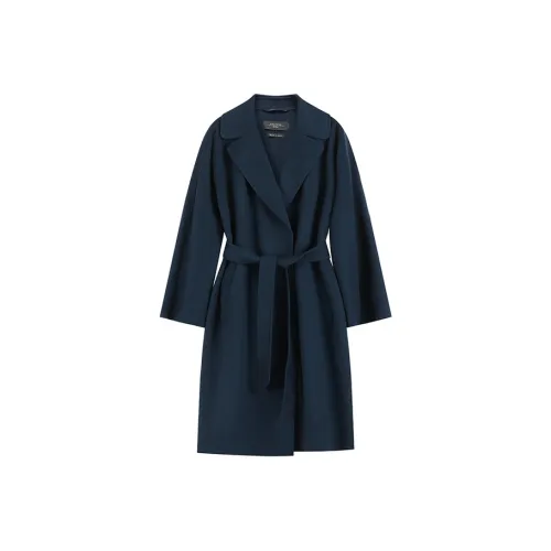 WEEKEND MaxMara Темно-синий Женское Пальто