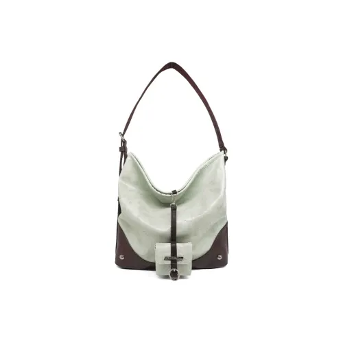 Kenghua Village ПУ (полиуретан) Сумка через плечо Стандартная Женская Чайный белый Зеленый