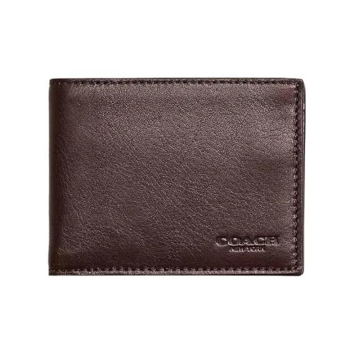 COACH Кошелек Billfold из кожи мелочь кошелек кошелек обычный мужской цвет махагони