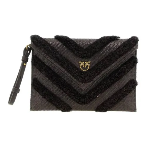 PINKO Полиэтилен Клатч Женский Коричневый