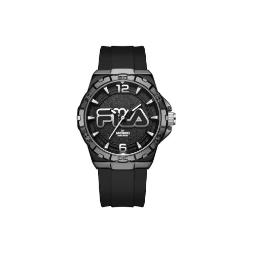FILA Наручные часы Кварцевый механизм Черный циферблат Унисекс